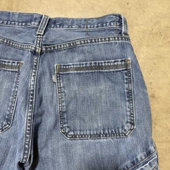 Vintage 90s Levi’s Silvertab Carpenter Faded Dark Wash Denim Blue Jeans 32 X 33 - Picture 11 of 13